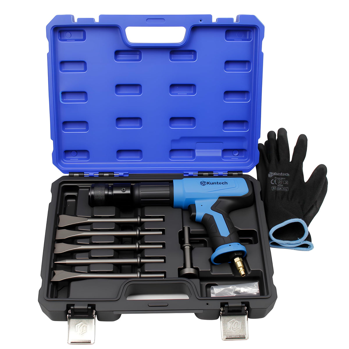 27PCS Air Hammer Kit, Pneumatic Hammers 2500 BPM, Air Hammer Piece Chisel Set with Carrying Case & Gloves