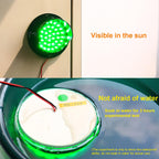 Monochrome LED Traffic Light, Mini Stop Light, Teaching Lamp for Wall, Indicator Warning Light, for Road, Toll Station, Residential Gate (Color : Rojo, Size : 200mm-12v)(Red,200mm 220v)