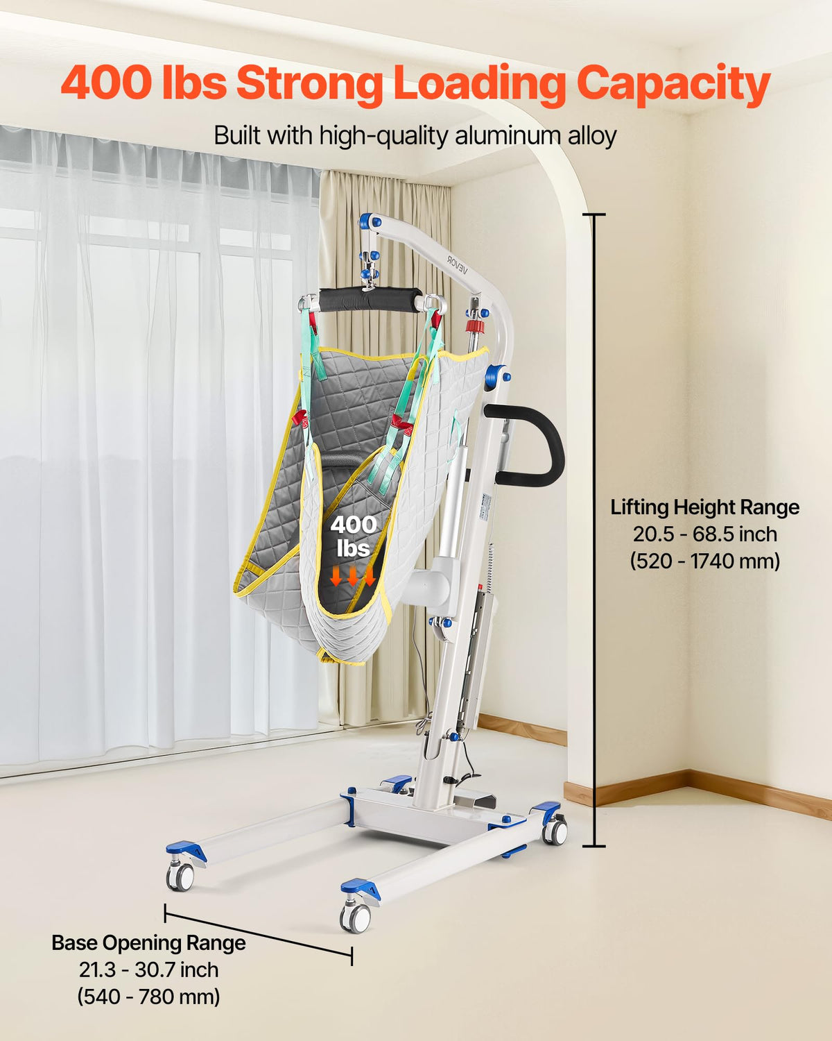 VEVOR Hoyer Electric Patient Lift with Sling 400LBS Patient Transfer Lift