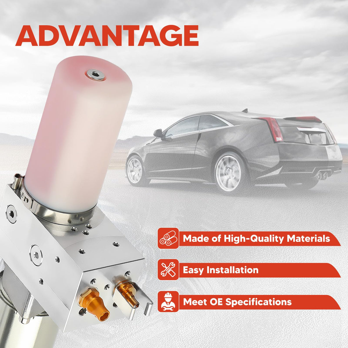 25965861 Hydraulic Liftgate Motor Assembly Compatible with Chevrolet Equinox & GMC Terrain 2010-2015 & Cadillac SRX 2010-2016, CTS 2010-2014 - Replace OE 25965861, 25835476, 13502688