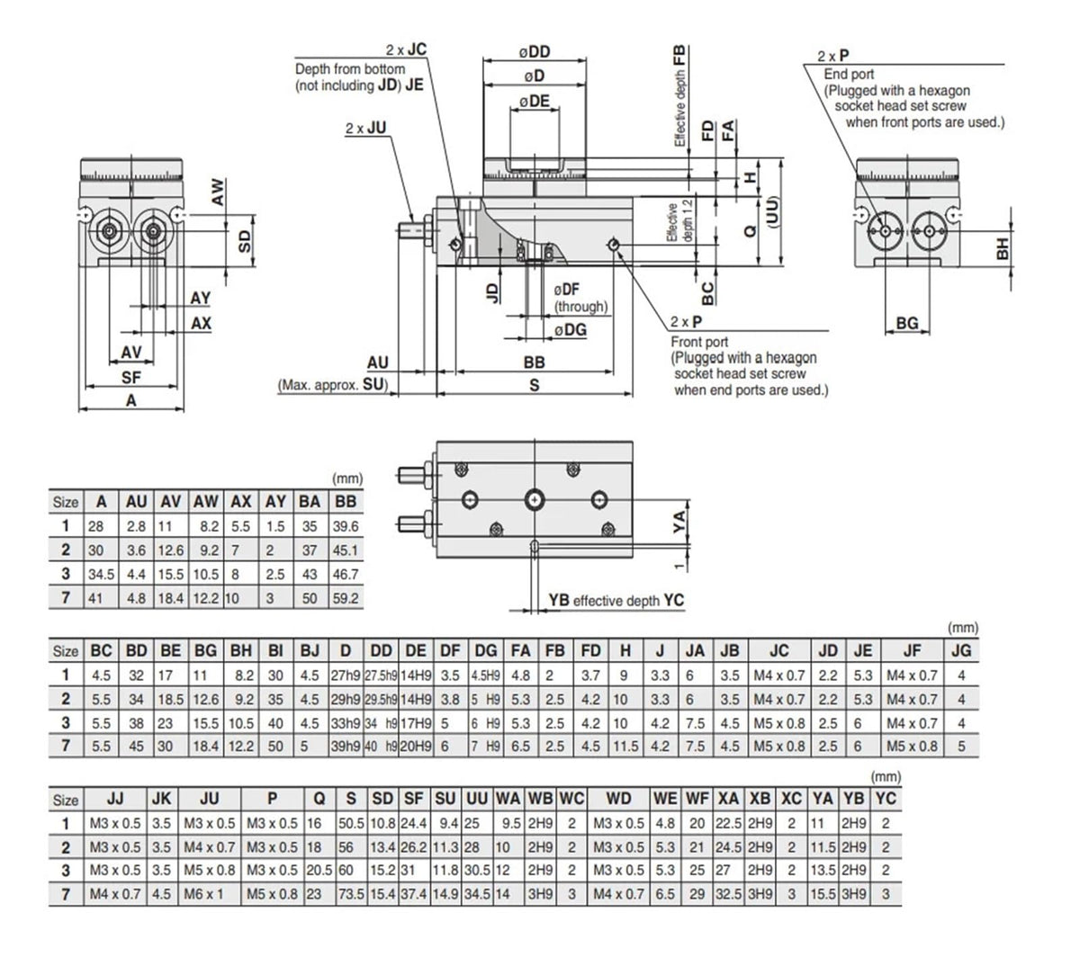 MSQB1A MSQB2A MSQB3A MSQB7A Pneumatic Rotary Table Cylinder Rack Pinion MSQB1AE MSQB2AE MSQB3AE MSQB7AE(MSQA3AE)