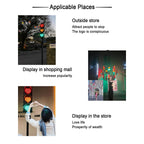 Traffic Light Wall Lamp Decoration, Red Yellow Green LED Heart-Shape Traffic Light, Retro Industrial Indicator Light, for Cafe Bar Club Shop Party Favor (Color : 200mm/8in, Size : 220V)(110V)