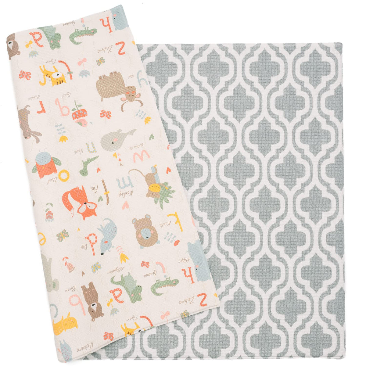 Baby Care Play Mat (Large, Playful Zoo Town) 83'' x 55'' One-Piece