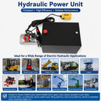 12V 3KW Double Acting Hydraulic Pump 16MPa 20Qt Tank for Forklifts