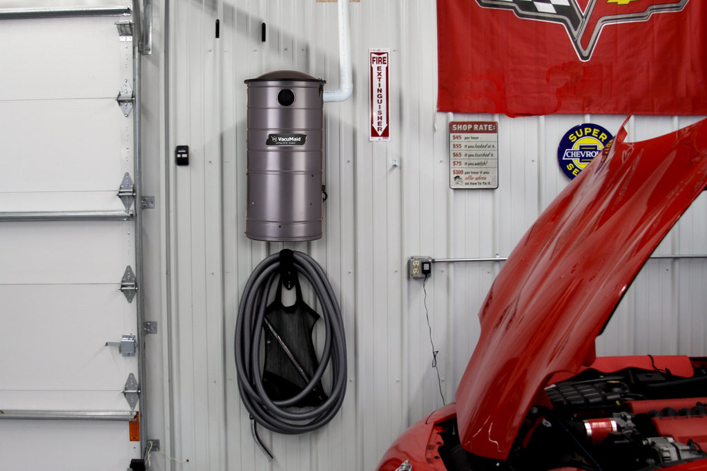 UV150CKP1 Extended Life Wall Mounted Commercial Vacuum with 50 ft. Car Care Kit (Unit and Kit Plus 1 Inlet)