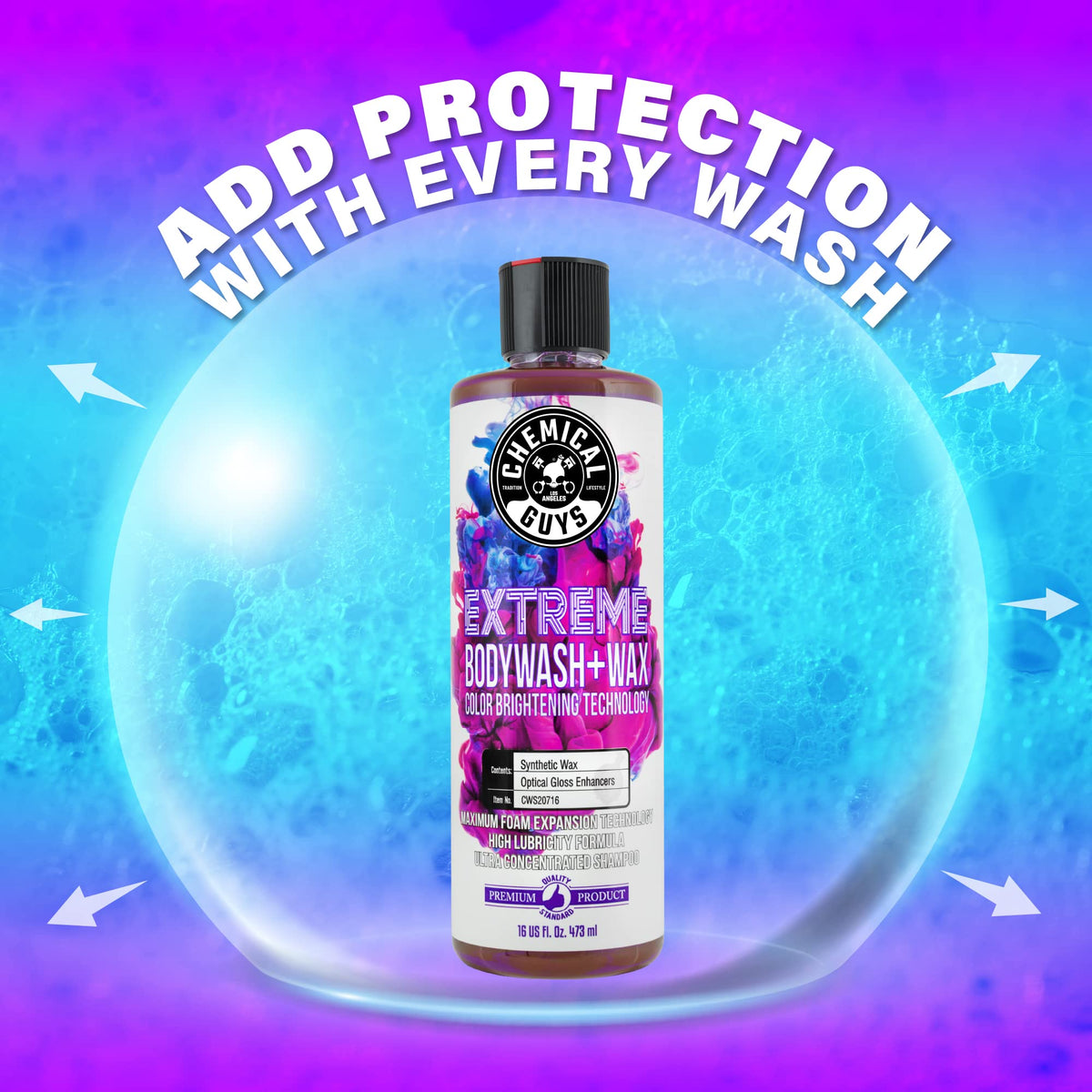 Chemical Guys CWS207BM Big Mouth Soap & Foam Kit - Extreme Bodywash & Wax Foaming Car Wash Soap, 128 fl oz + Big Mouth Max Release Foam Cannon, Works with Pressure Washer, (2 Items)