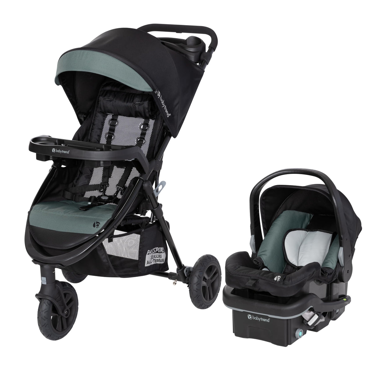 Baby Trend Passport® Cargo Stroller Travel System with EZ-Lift™ Plus Infant Car Seat, Pink Bamboo