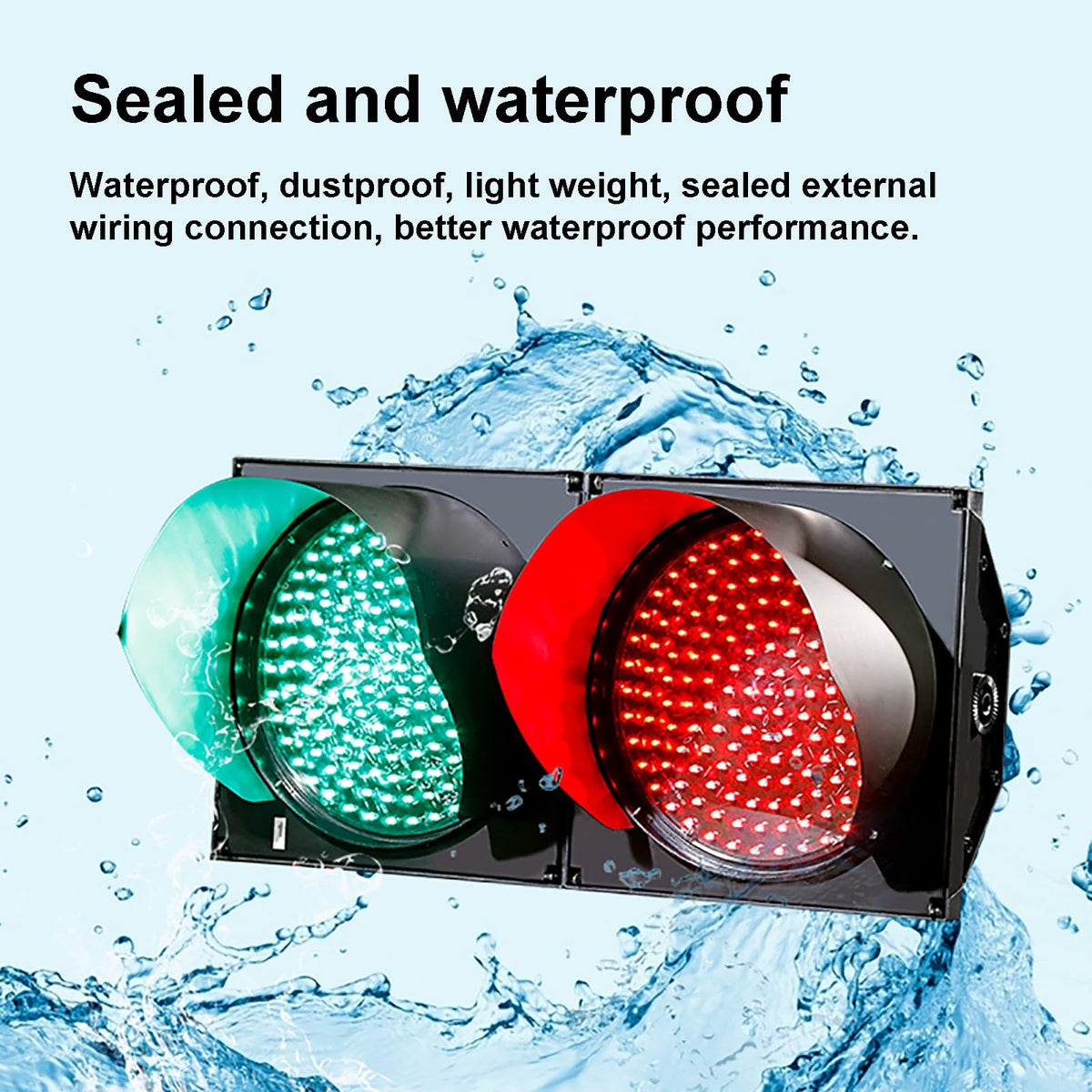 Industrial LED Traffic Light, Red Light Green Light, Stop Light, Indicator Warning Light, PC Housing, 2 Installation Methods (Color : 200mm-12v)(300mm 24v)
