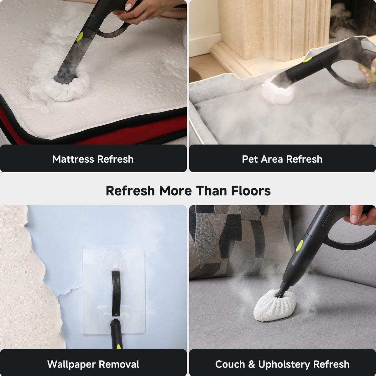 Heavy-Duty Steam Cleaner for Home, 1500W High Pressure with 22 Accessories