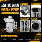Electric Engine Water Pump W/Aluminium Thermostat Compatible with BMW N52
