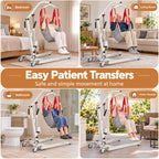 Patient Lift Electric Transfer Aid Elderly Home Bed Wheelchair Foldable