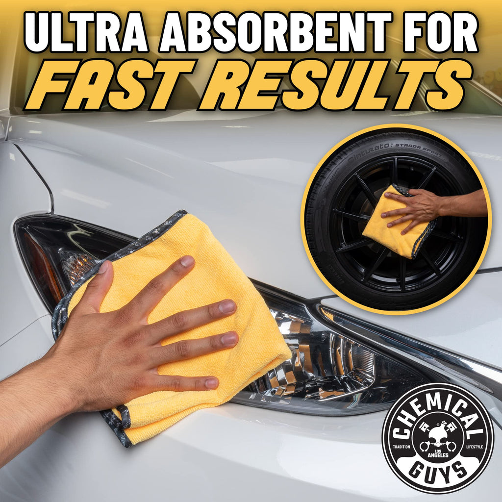 Chemical Guys ACC503 Mr. Sprayer Pressure Atomizer & Pump Sprayer (50 oz Bottle) + WAC_707 EcoSmart Hyper Concentrated Waterless Car Wash Wax, 128 oz + MIC_506_12 Microfiber Towels, Gold (16"x16")