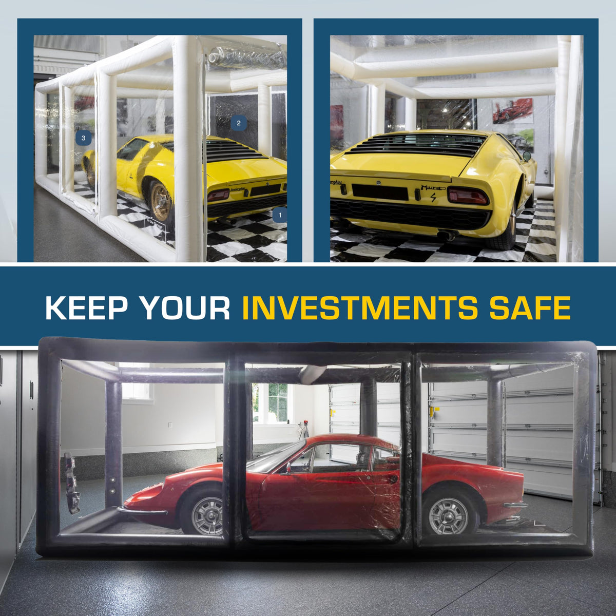 IN THE GARAGE Ultimate Car Shield, Indoor Shelter, Carbon Finish 18ft
