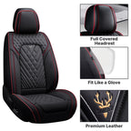 Full Set for Cadillac OPTIQ Seat Covers 2025-2027, Black-Red