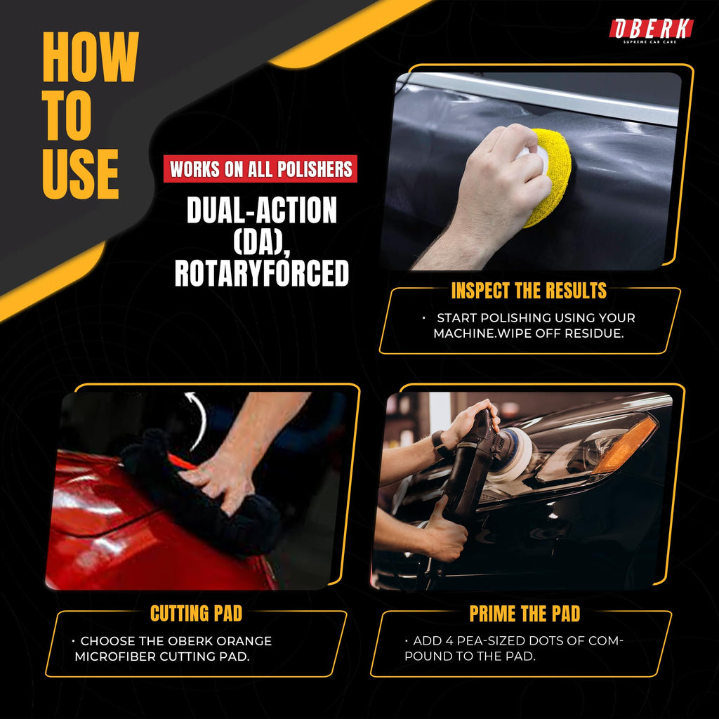 Supreme Cut – Heavy Duty Polishing Compound for Car Detailing – Removes P1500 Sanding Marks & Swirls – Body Shop Safe, No Fillers – Works with DA & Rotary Polishers (128oz Oberk Cut)