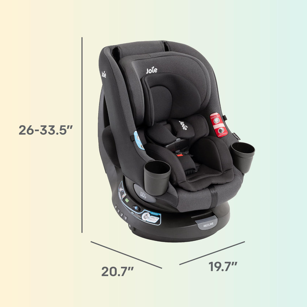Joie Chili Spin SI 360 Rotating Convertible Car Seat, 2-in-1 Rear & Forward