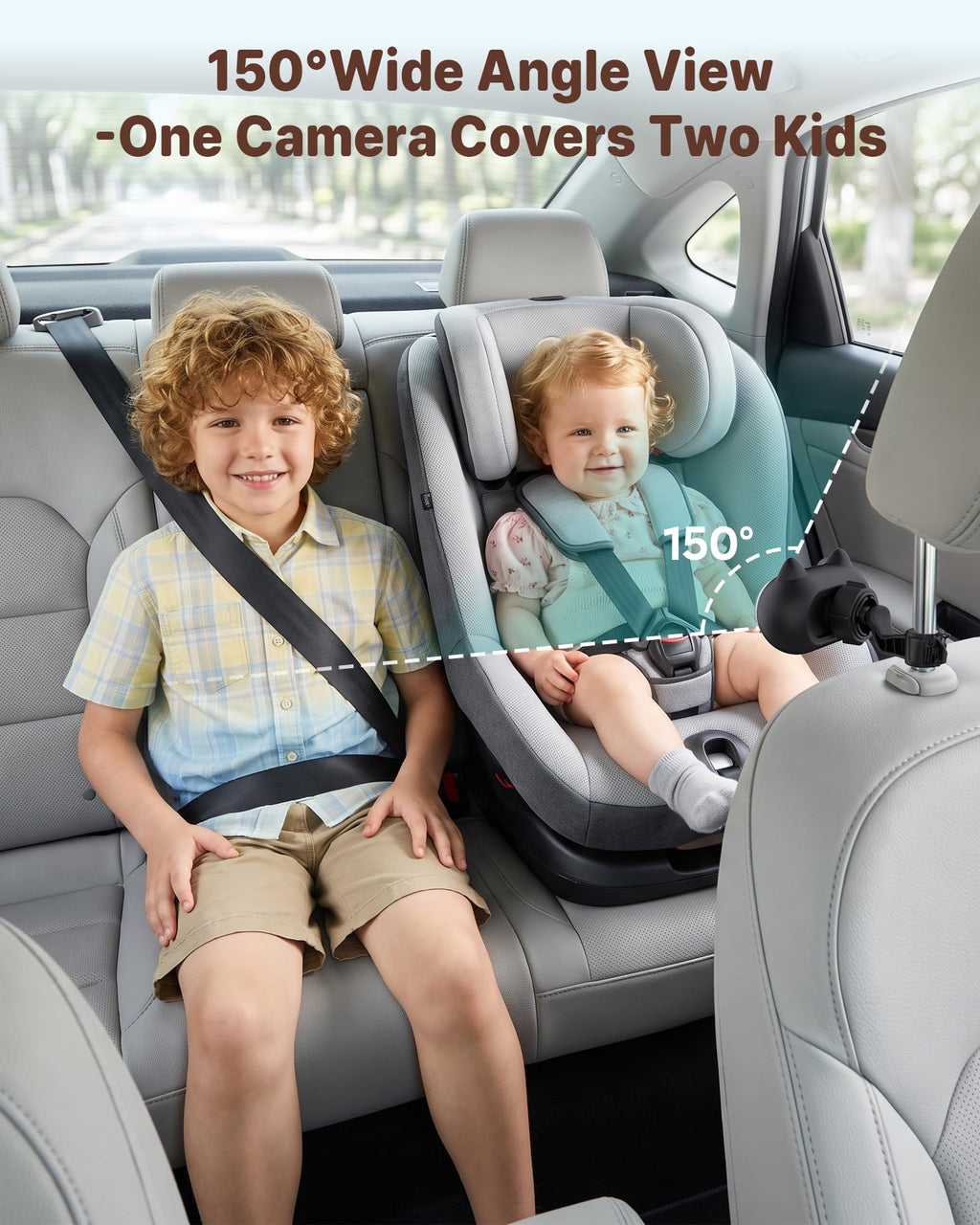 OTTOCAST Cabin Care Baby Camera for Car, Wireless CarPlay Adapter in One
