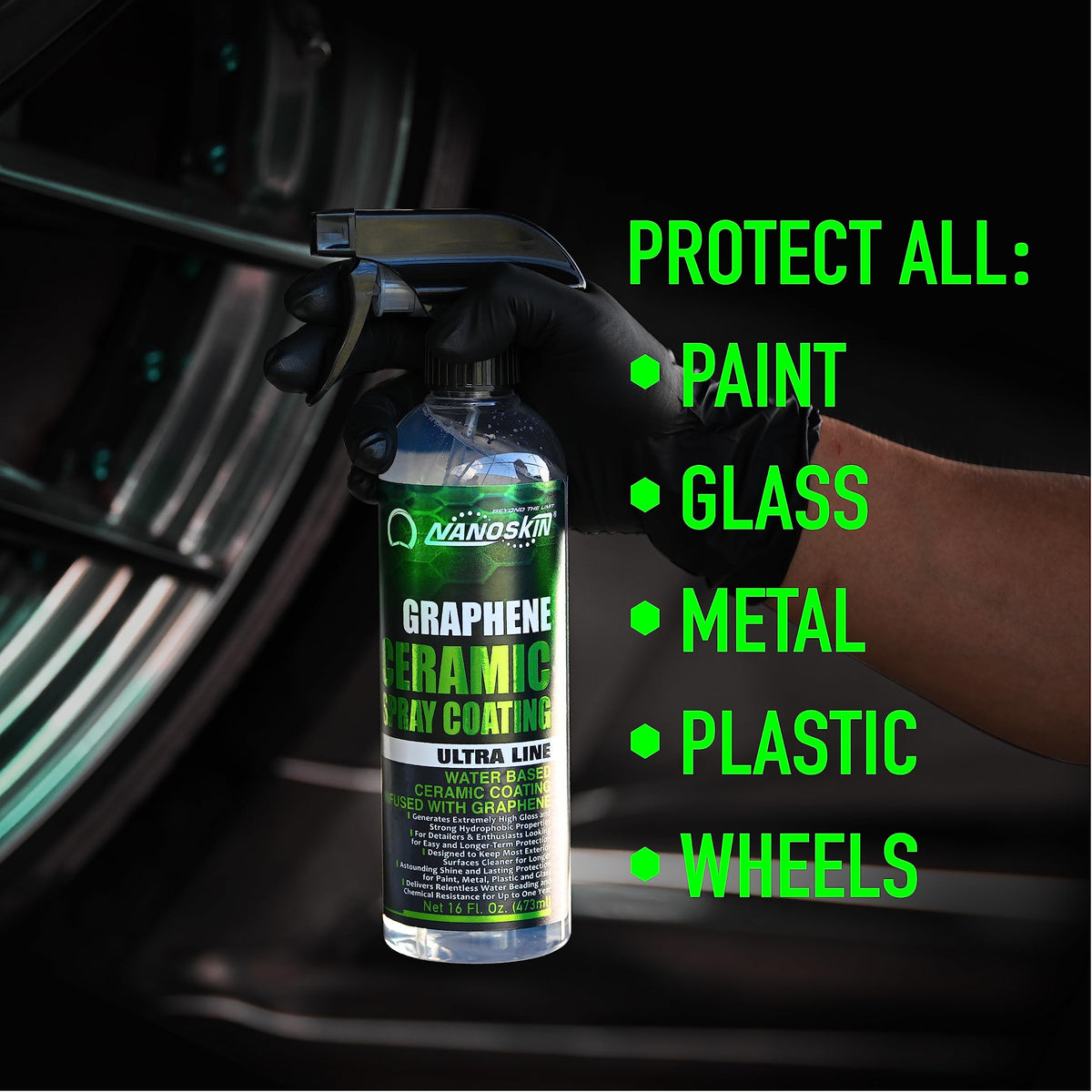 Nanoskin GRAPHENE Ceramic Spray Coating for Paint Sealant, 55 Gallon