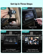 OTTOCAST Baby Car Camera 2026 with Wireless CarPlay Adapter
