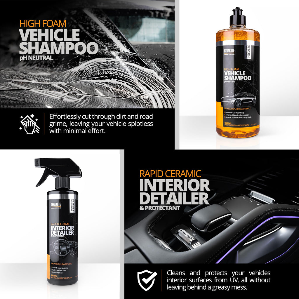 CERAKOTE® Car Wash and Detailing Kit, All In, 11 Piece