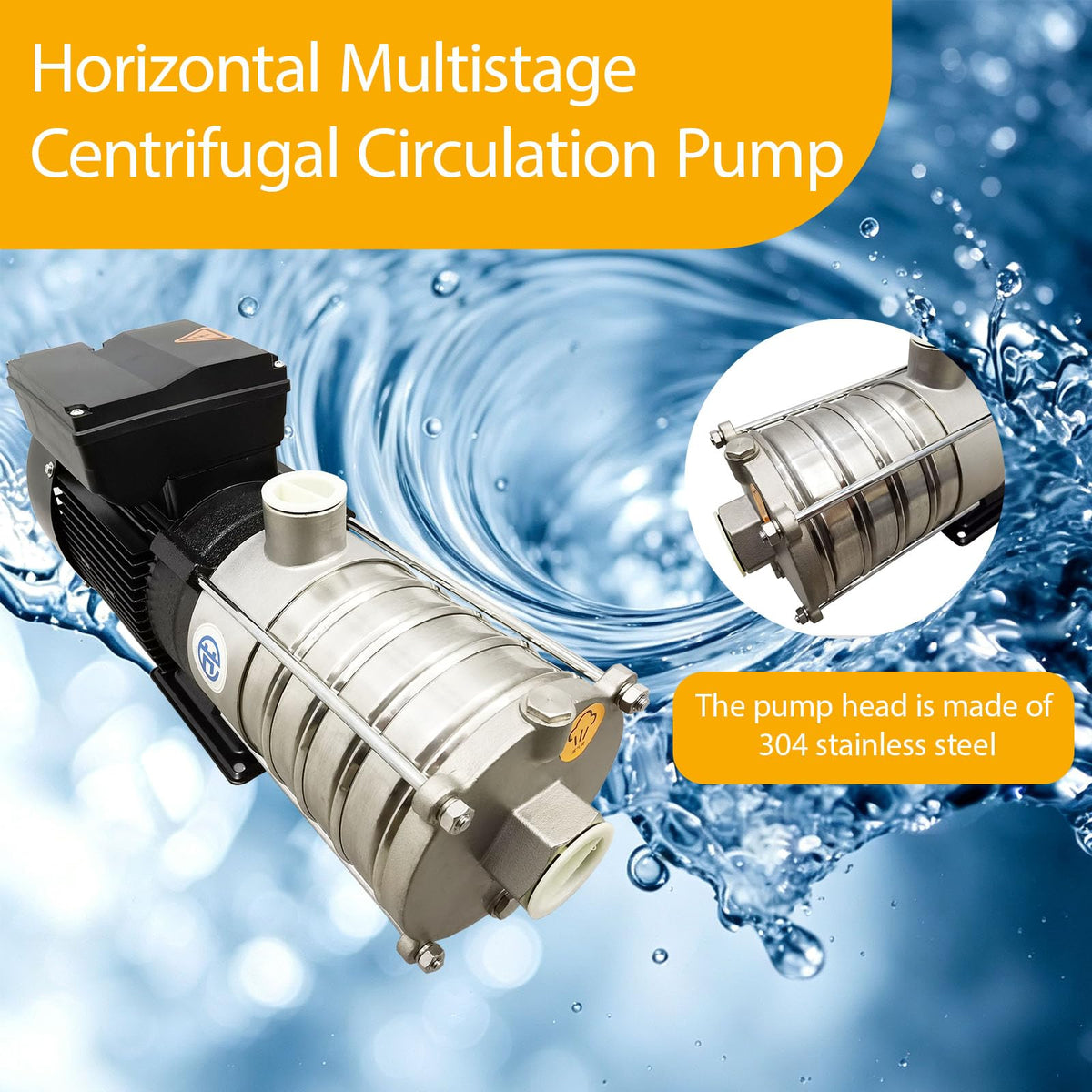 220V Horizontal Multistage Centrifugal Pump Circulation Water Pump