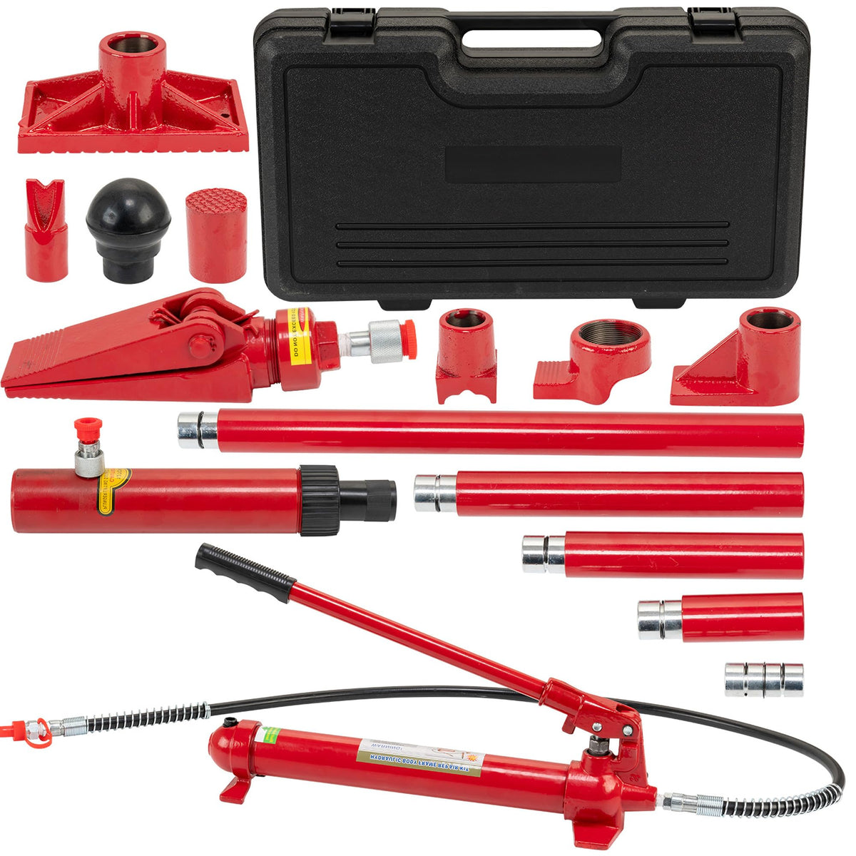 12 Ton Porta Power Kit, Hydraulic Jack with 4.6 ft Oil Hose
