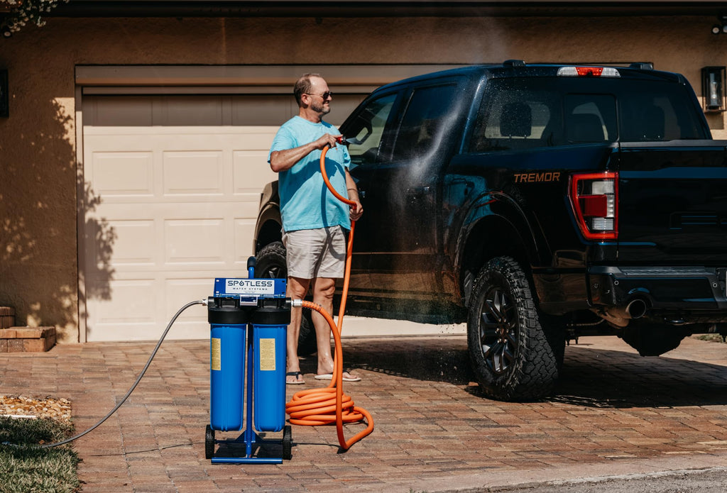Spotless Water Systems - DIC-20, Simple Window, Solar Panel, RV & Car Wash System, Works for All Vehicles, Motorcycles, Bikes, Boats, Planes, Yachts, Towel Drying Eliminated