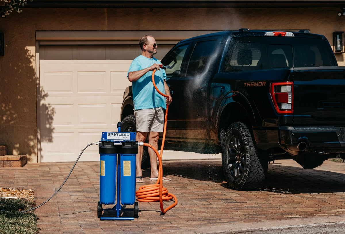 Spotless Water Systems - DIC-20, Simple Window, Solar Panel, RV & Car Wash System, Works for All Vehicles, Motorcycles, Bikes, Boats, Planes, Yachts, Towel Drying Eliminated