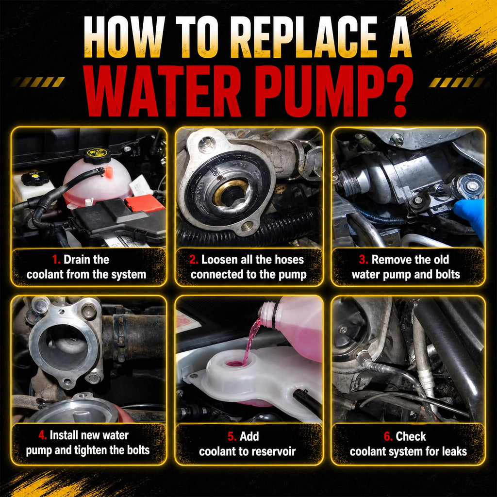 Electric Engine Water Pump W/Aluminium Thermostat Compatible with BMW N52