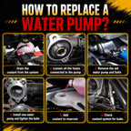 Electric Engine Water Pump W/Aluminium Thermostat Compatible with BMW N52