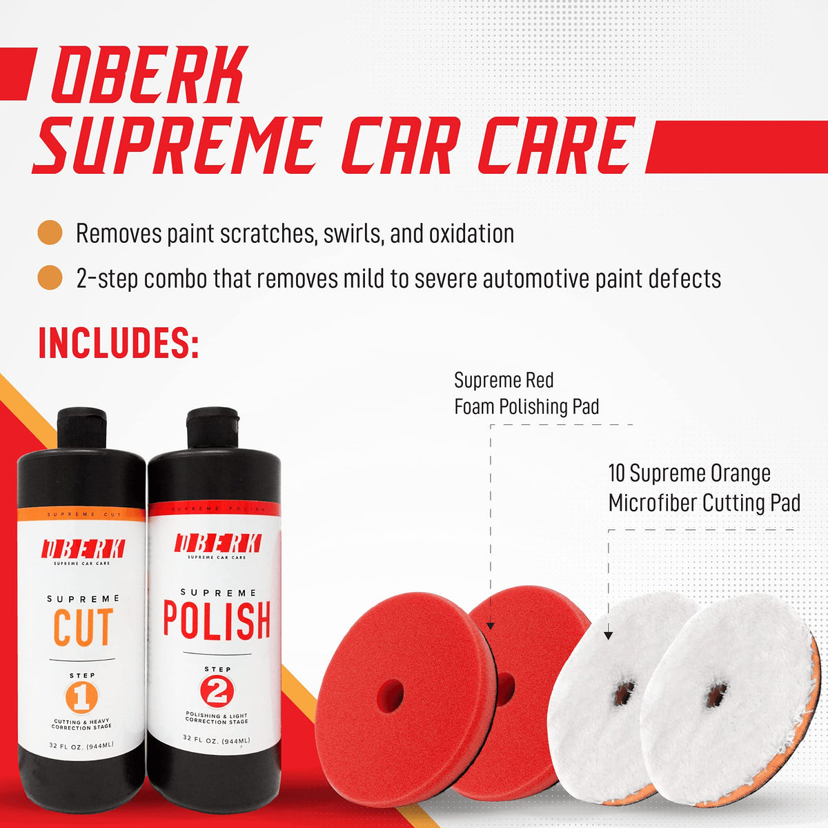 Polishing Kit - 2-Step Polish and Compound Kit - 5" Pads & Compounds