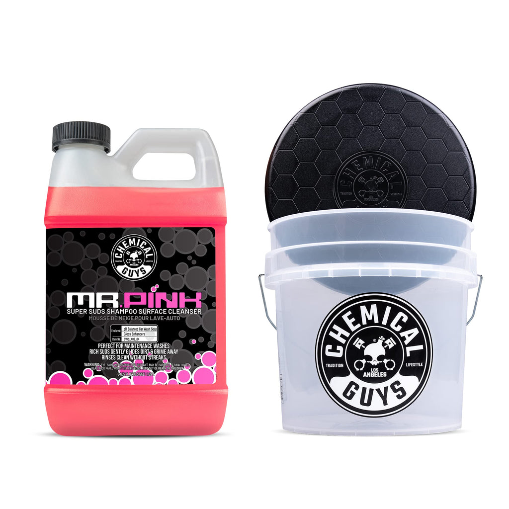 Chemical Guys CWS_402FC 16-Piece Arsenal Builder Carwash Kit, Foam Cannon, Bucket (6) 16 oz Car Care Cleaning Chemicals (Works w/Pressure Washers) with Mr. Pink Foaming Car Wash Soap, 16 oz