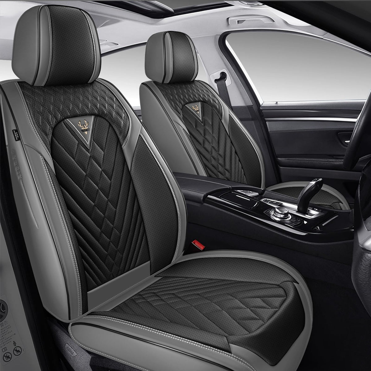 Full Set for Cadillac OPTIQ Seat Covers 2025-2027, Black-Red