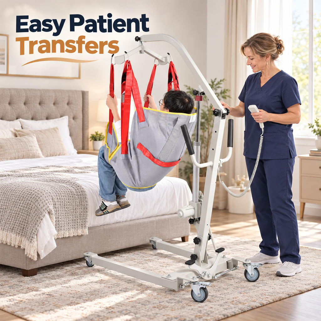 Patient Lift Electric Transfer Aid Elderly Home Bed Wheelchair Foldable
