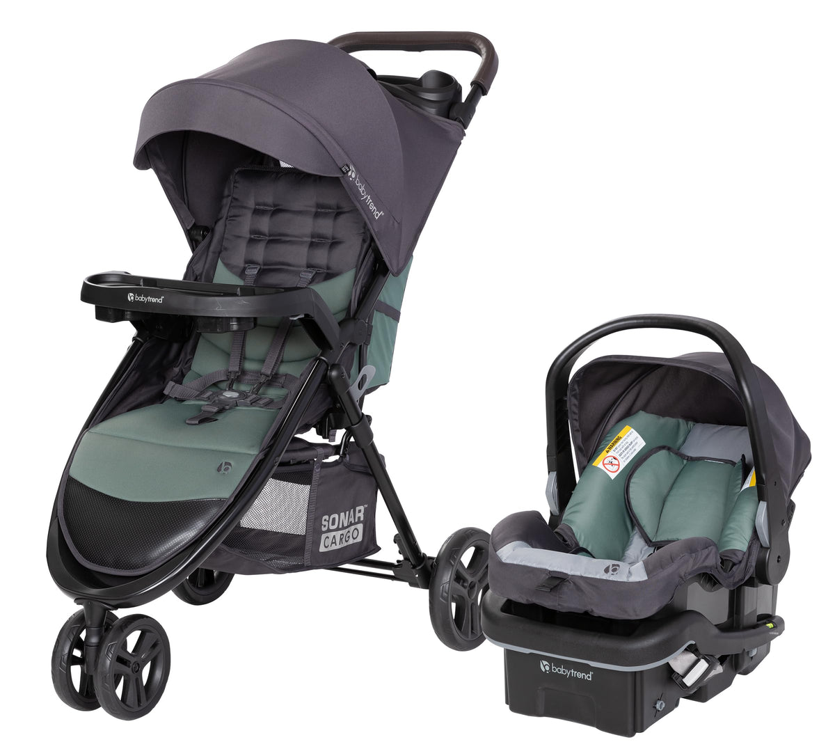 Baby Trend Passport® Cargo Stroller Travel System with EZ-Lift™ Plus Infant Car Seat, Pink Bamboo