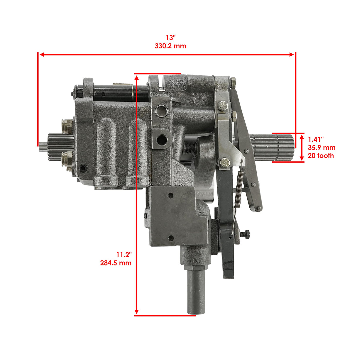 Caltric Hydraulic Lift Pump Compatible with Massey Ferguson 148 152F 152S 152V 158 165 168 185 188 1004 1200 1250 230 231 240 245 250 253 255 260 263 265 275 290 265 299