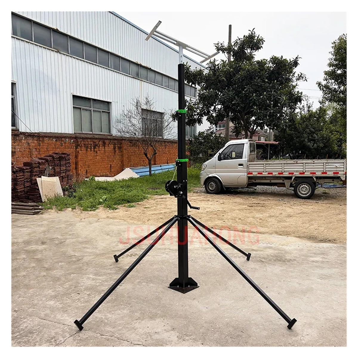 Durable 5m 6m Hand Winch Lifting Telescopic Mast Camera Pole LED Light Tower Antenna Mast