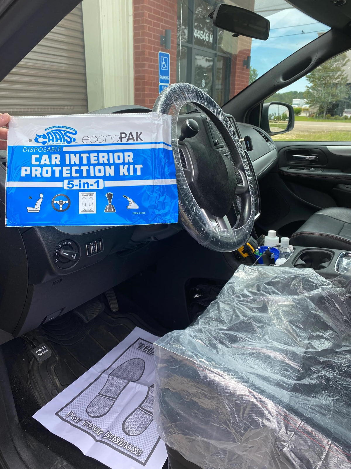 5-in-1 Car Interior Protection Kit Service Auto Shop Kit Covers - 200 Pack