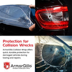 39.22 Per Roll Free Utility Knife ArmorDillo High Tack Collision Wrap - 5 Rolls (1Case) 3 Mil 3Ply Self Adhesive Crash Wrap for Cars, Collision, Towing, 60 Day UVI Protect - 36" x100ft