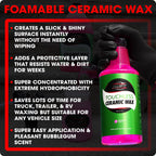 Swift Touchless Ceramic Foamable Wax (5 Gallon) – Spray On/Rinse Off For High-Gloss, Hydrophobic Protective Layer | For Foam Cannon & Foam Pump Sprayer After Car Wash | Wax Cars, Trucks, RV’s & More!