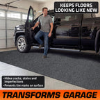 Armor All Garage Floor Mat 20' x 7'4", Waterproof Garage Flooring, USA Made